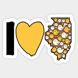 I Love Illinois Sticker